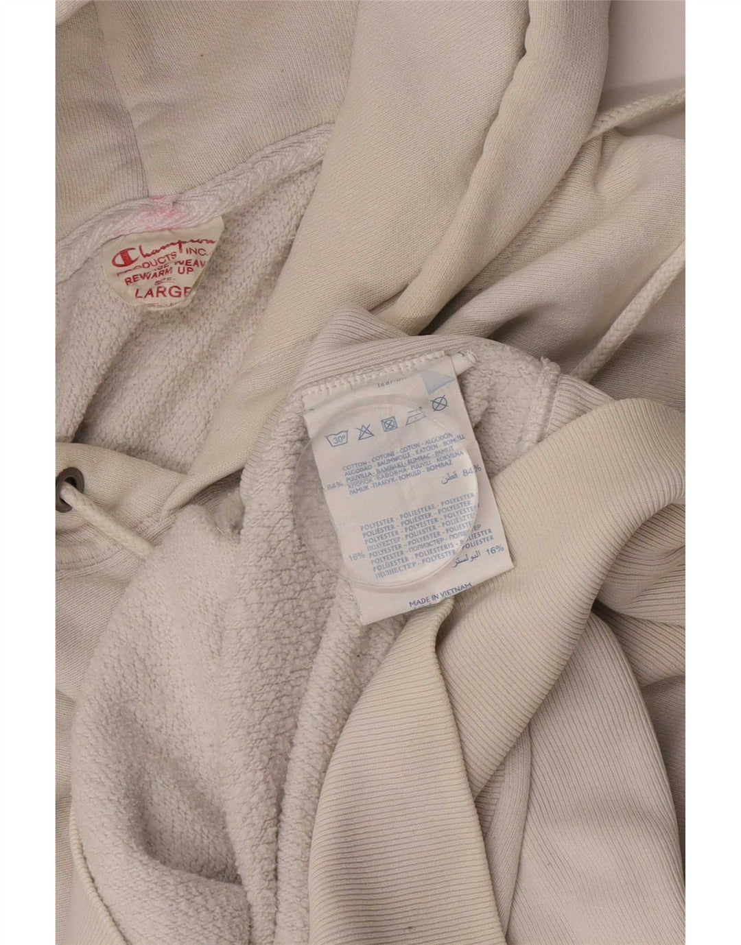 Champion Sudadera Con Capucha De Tejido Inverso Para Hombre Jersey Grande De Algodón Blanco