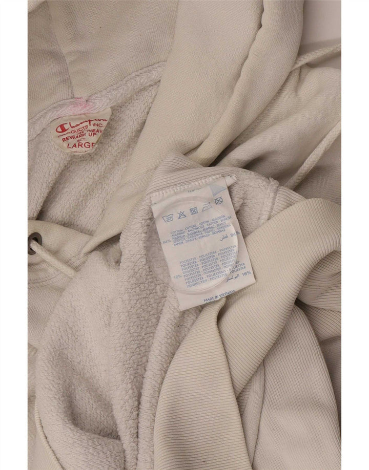 Champion Sudadera Con Capucha De Tejido Inverso Para Hombre Jersey Grande De Algodón Blanco