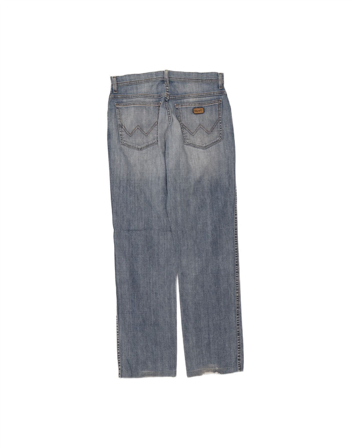 WRANGLER Mens Straight Jeans W32 L34 Blue Cotton