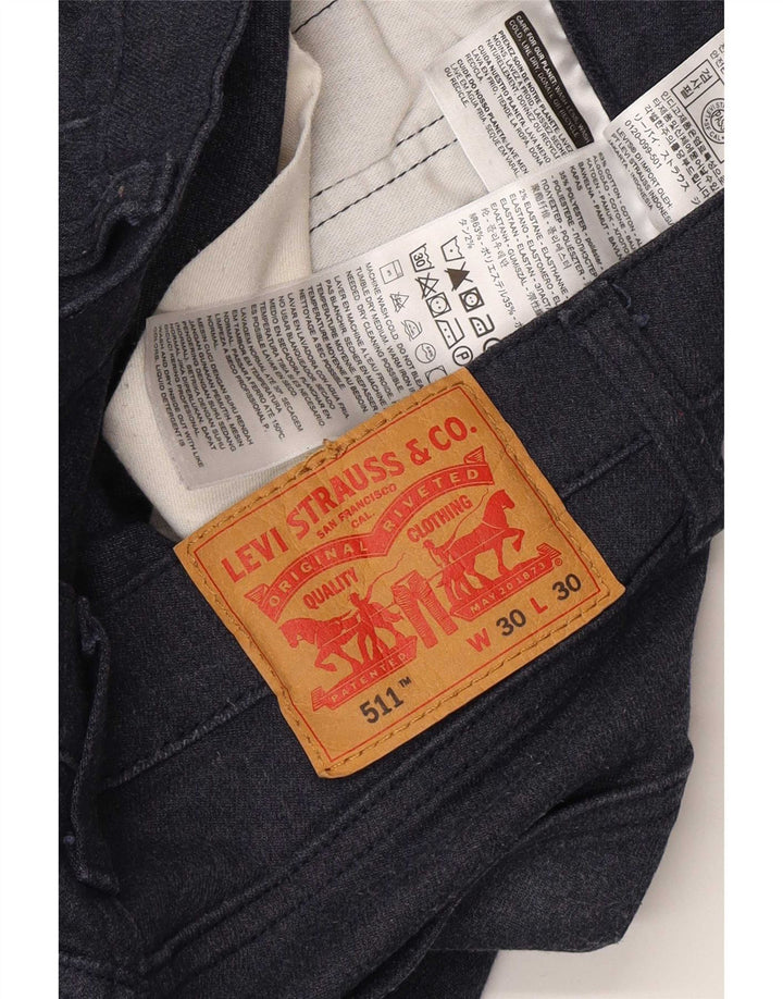Vaqueros Levi's 511 Slim Mujer W30 L30 Algodón Azul Marino