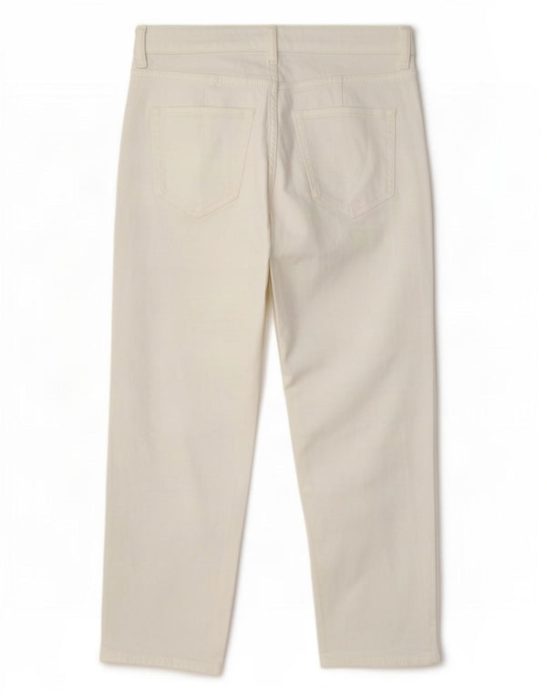 Marks & Spencer Jeans Cónicos Cortos para Mujer UK 12 Medium W30 L25 Algodón Blanco