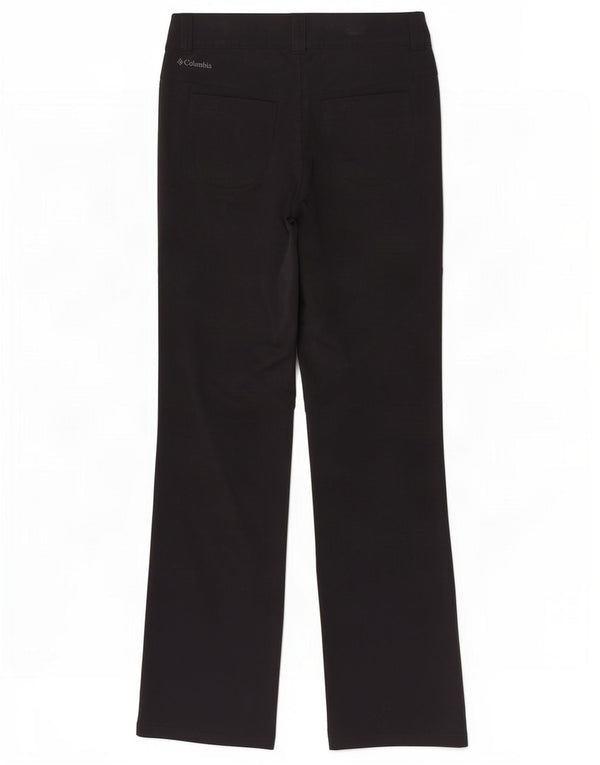 Columbia Pantalones casuales rectos para mujer US 8 Medium W30 L30 Nylon negro