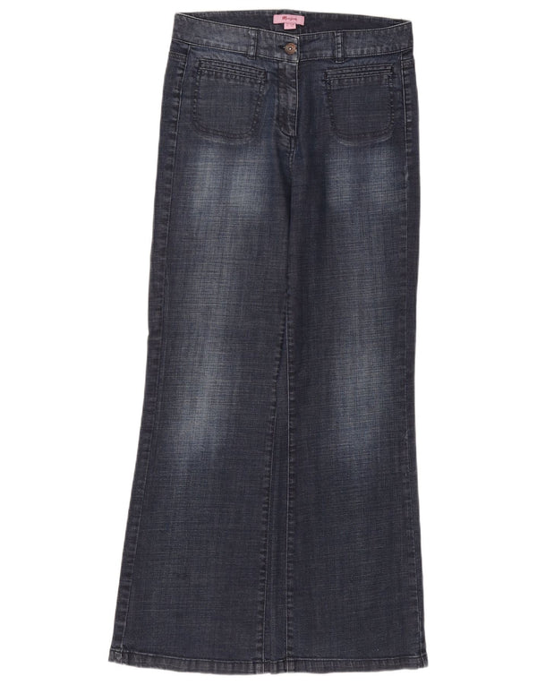 Monsoon Vaqueros acampanados para mujer UK 8 Small W27 L30 Algodón azul marino