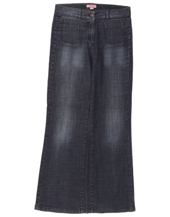 Monsoon Vaqueros acampanados para mujer UK 8 Small W27 L30 Algodón azul marino