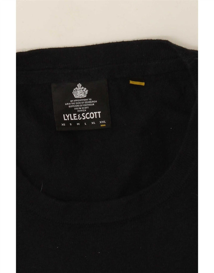 Lyle & Scott Jersey de cuello redondo para hombre, talla 2XL, azul marino