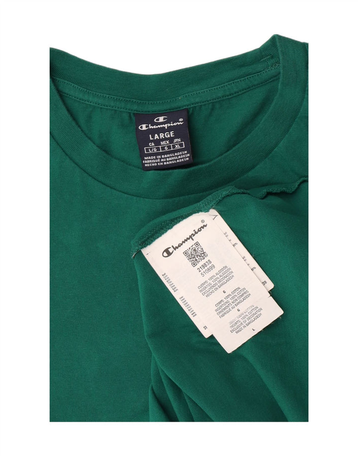 Champion - Camiseta para hombre, talla grande, color verde, algodón
