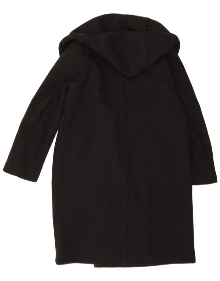 Zara Mujer Abrigo Extragrande De Doble Botonadura UK 10 Small Poliéster Negro