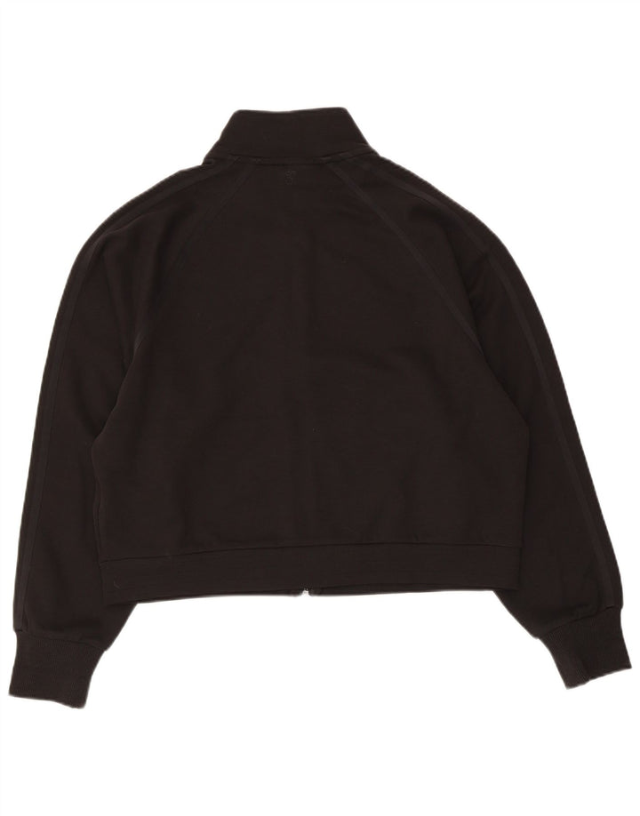 PUMA Chaqueta corta de chándal para mujer UK 14 Mediana Algodón negro