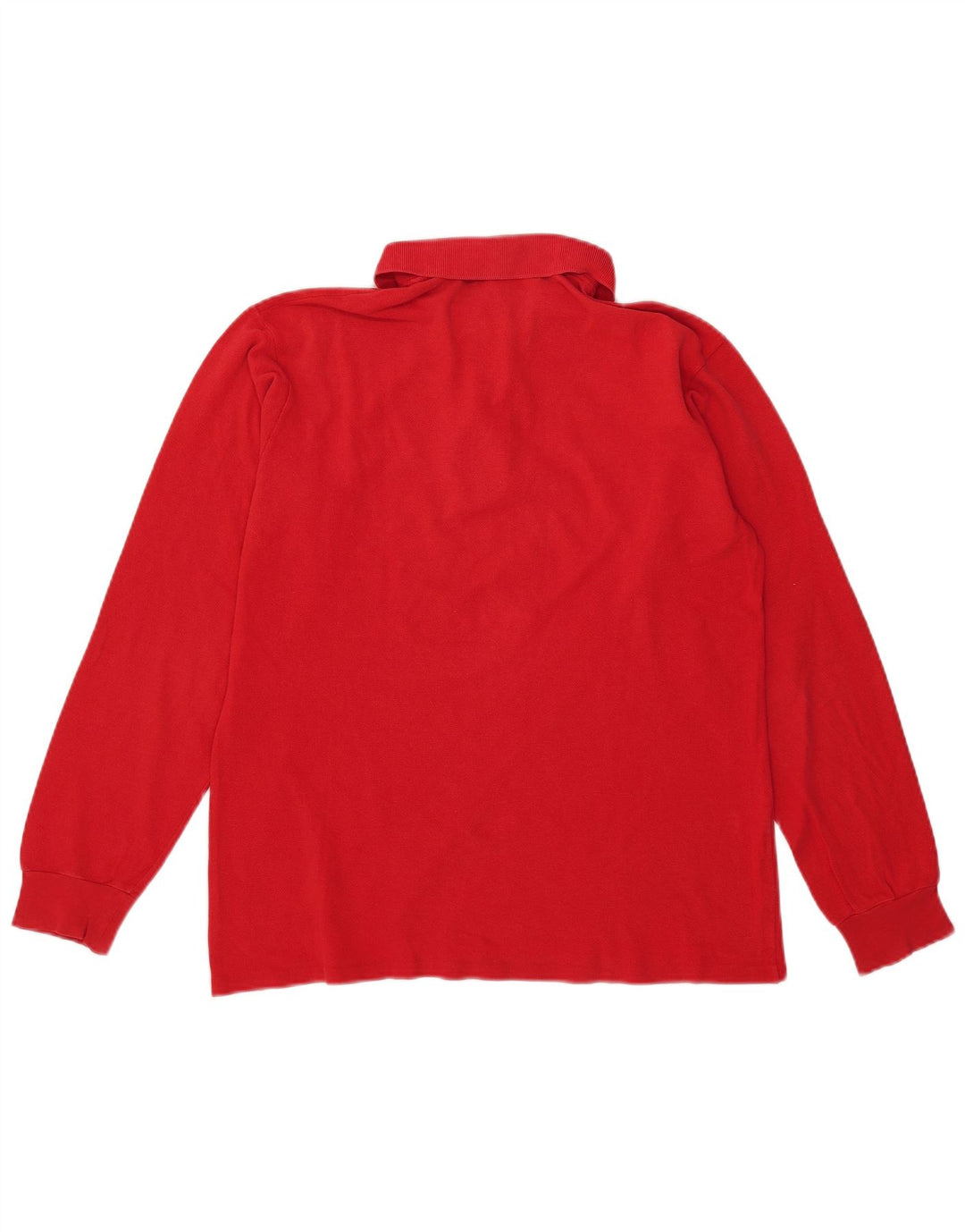 Lacoste Polo de manga larga para hombre talla 4 mediano algodón rojo