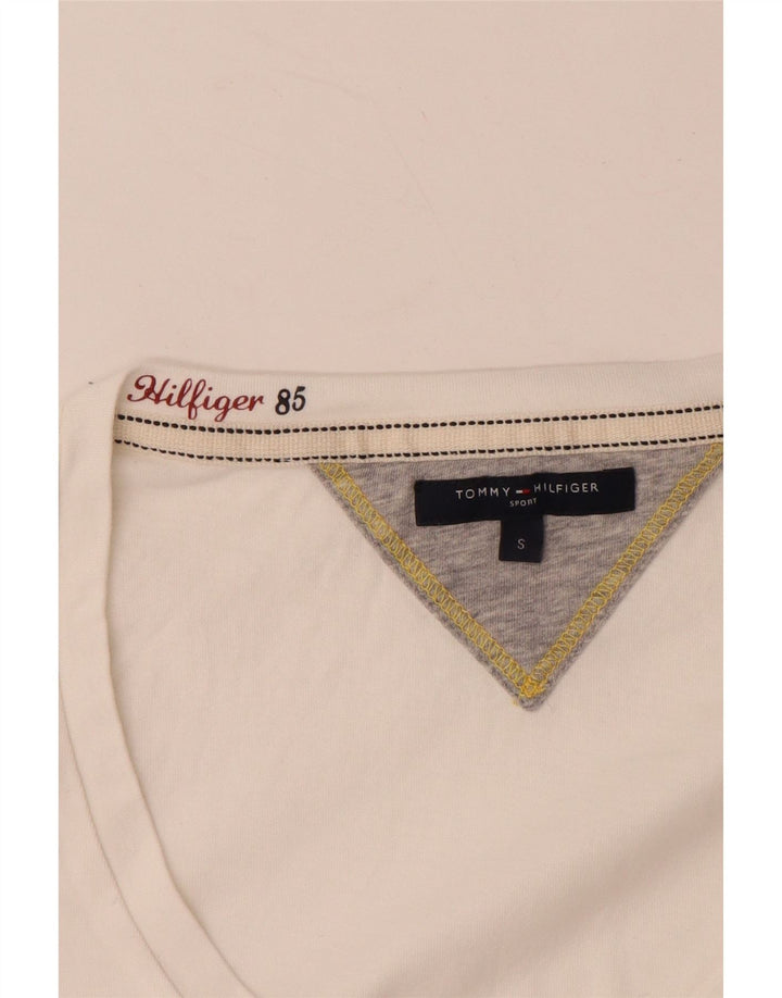TOMMY HILFIGER Camiseta gráfica para mujer Top UK 10 Small White Cotton