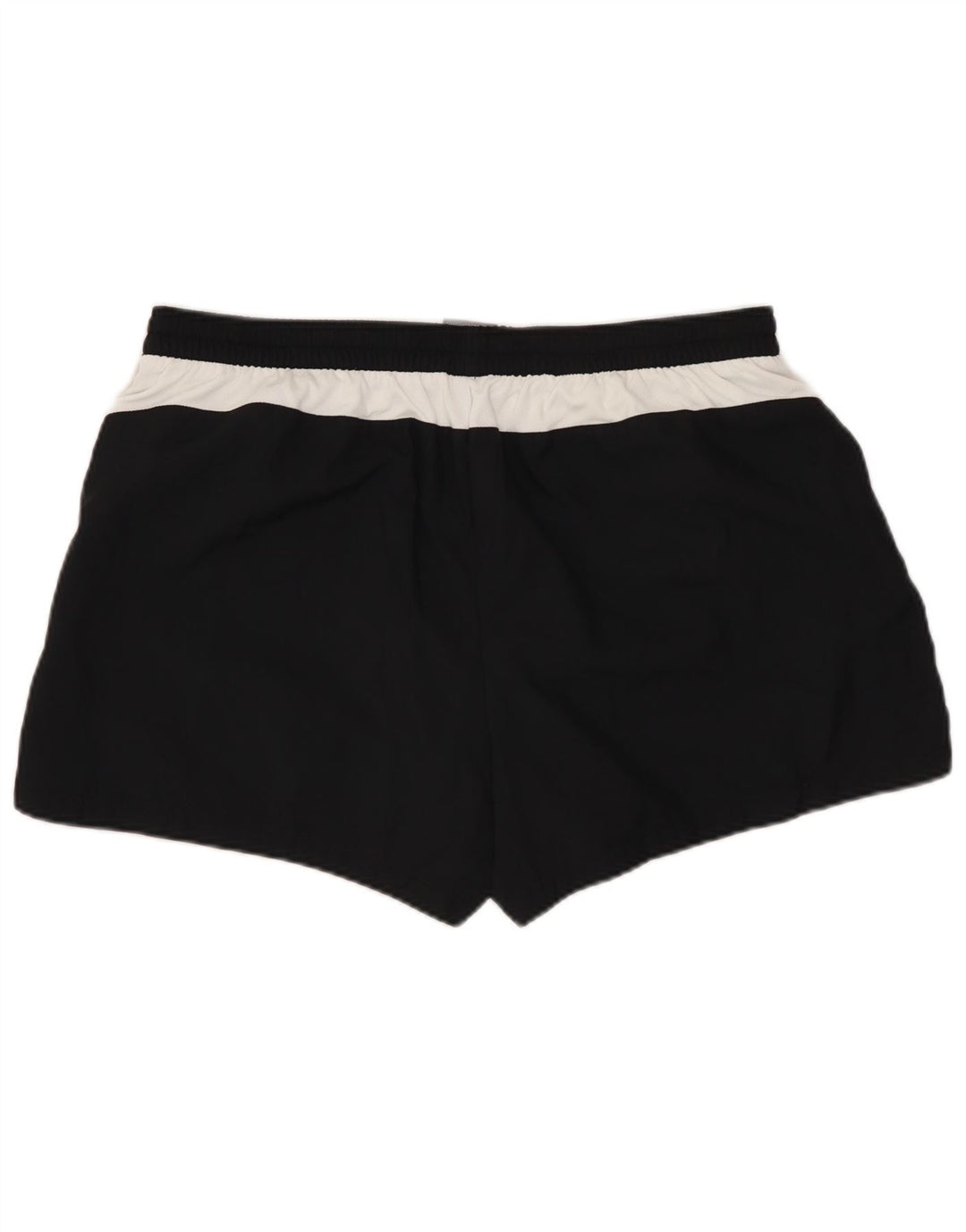 NIKE Pantalones cortos deportivos para mujer US 12/14 Grande Negro Colorblock Poliéster