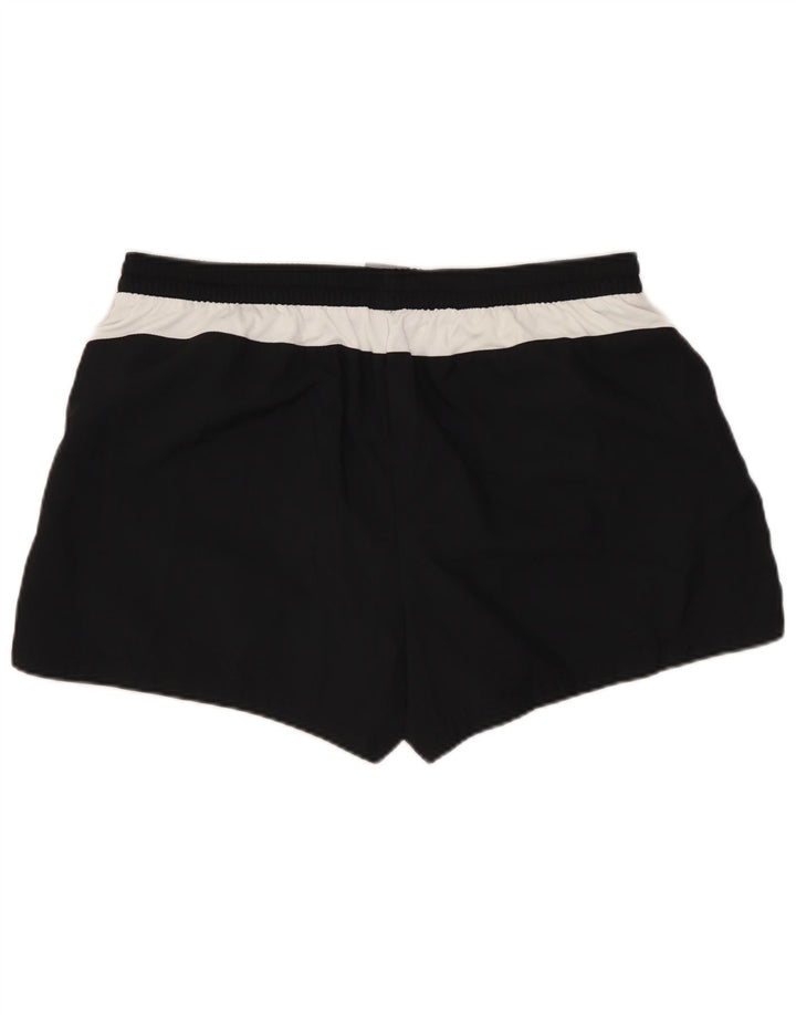 NIKE Pantalones cortos deportivos para mujer US 12/14 Grande Negro Colorblock Poliéster