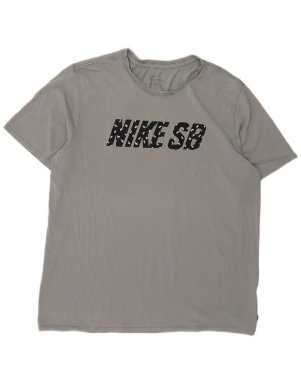Nike Camiseta gráfica de corte atlético para hombre, 2XL, gris moteado