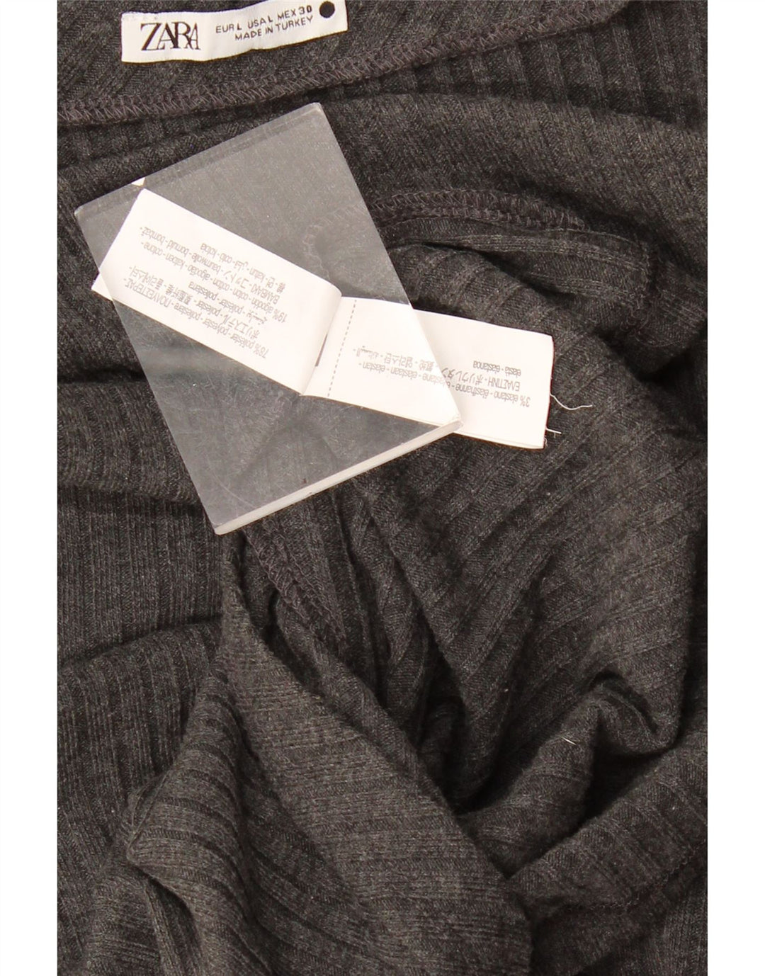 Zara Top De Un Hombro Para Mujer UK 44 Poliéster Gris Grande