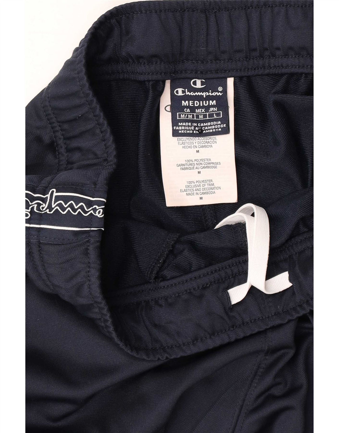 Champion Pantalones De Chándal Con Gráficos Para Hombre Joggers Medium Azul Marino Poliéster