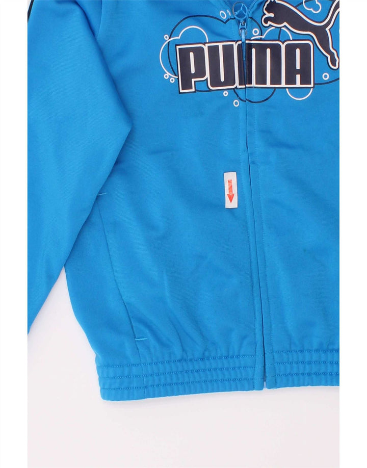 Puma - Chaqueta de chándal con gráfico para niños, 2-3 años, color azul
