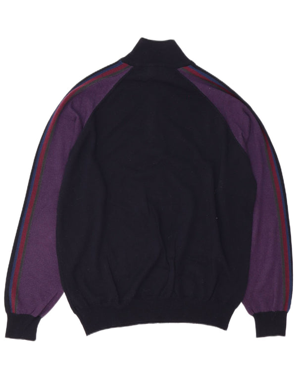 Trussardi Jeans Hombre Jersey Con Cremallera En El Cuello Large Azul Marino Colorblock