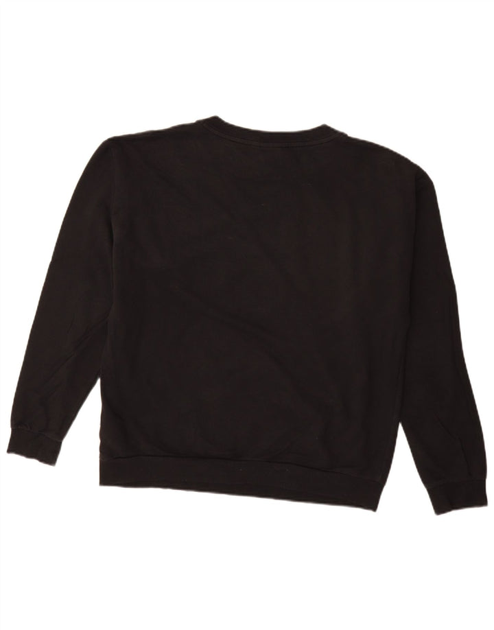 ADIDAS Sudadera gráfica para mujer Jumper UK 12 Mediano Algodón negro