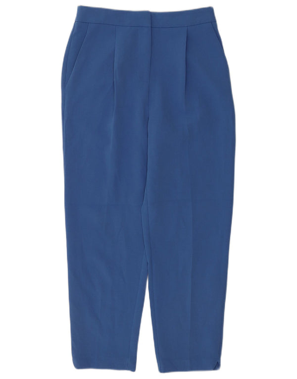 Topshop Pantalones cortos con cintura alta para mujer UK 8 Small W26 L25 Azul