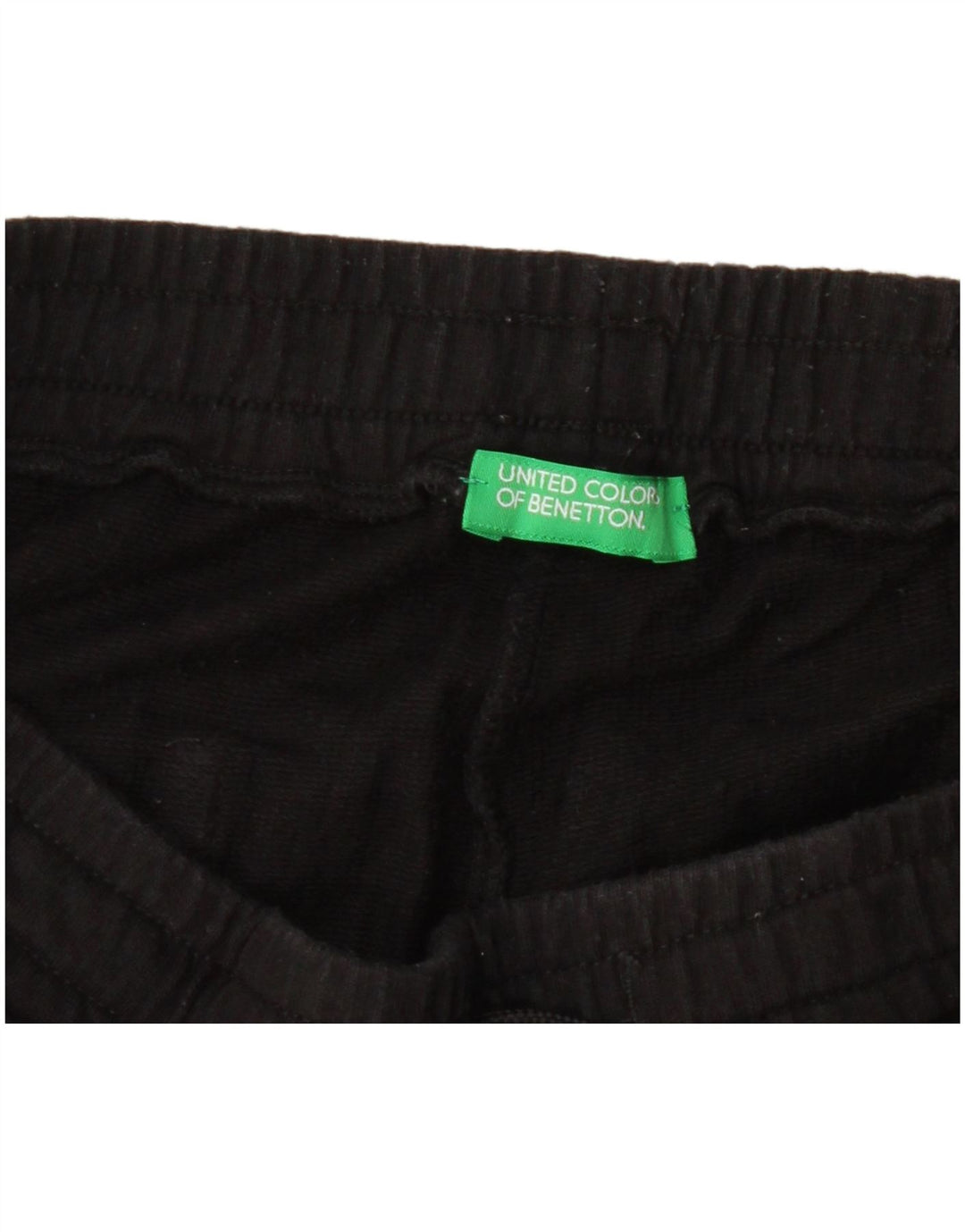 Benetton Pantalón Corto Deportivo Pequeño Negro Hombre