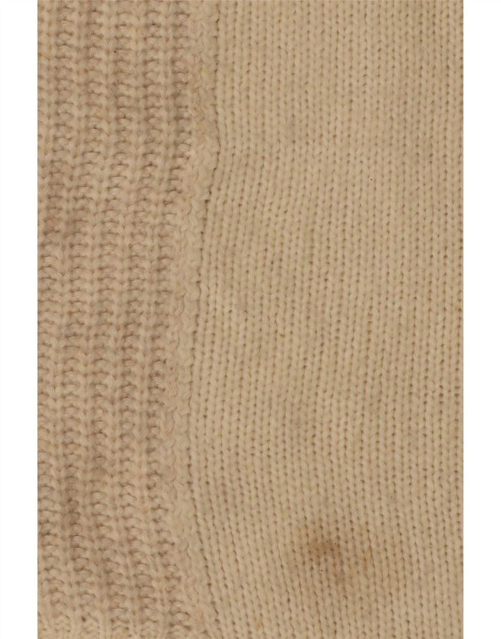 Marks & Spencer Suéter tipo jersey con cuello alto para mujer UK 10 Small Off White