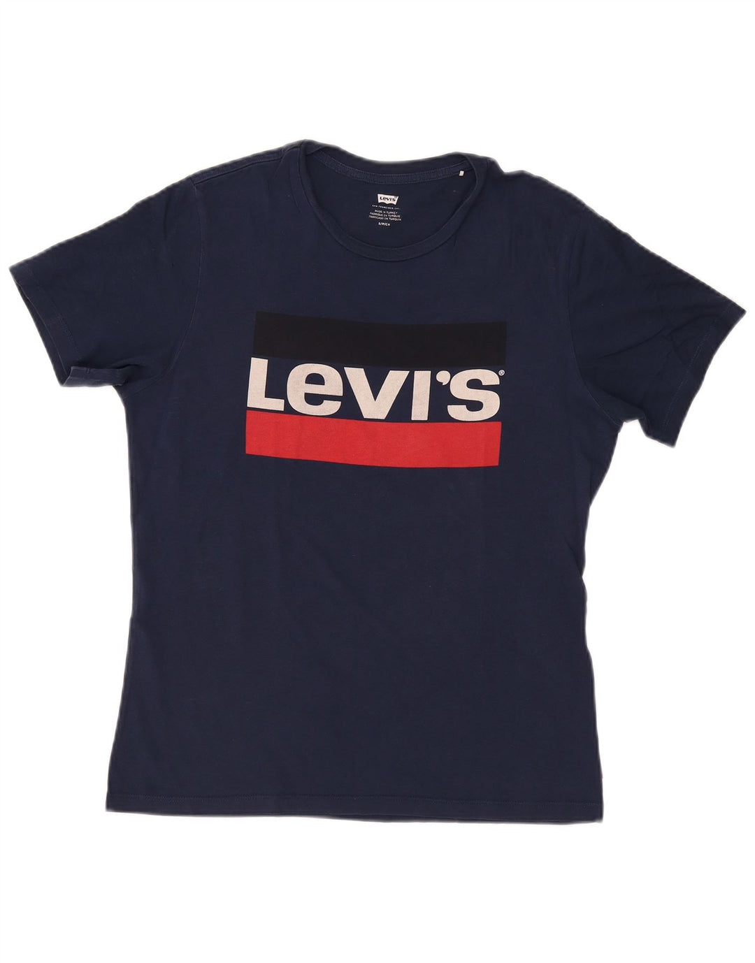 LEVI'S Camiseta gráfica para hombre Top Small Azul marino