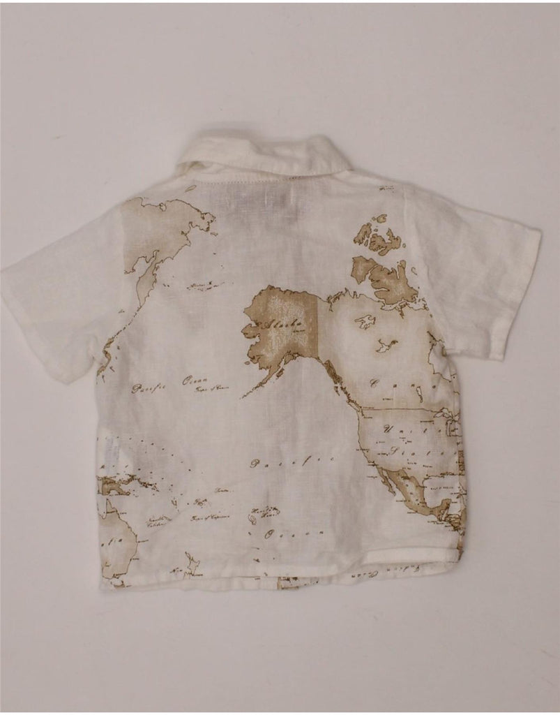 ALVIERO MARTINI Baby Boys Abstract Pattern Shirt 0-3 Months Off White Vintage ALVIERO MARTINI and Second-Hand ALVIERO MARTINI from Messina Hembry 