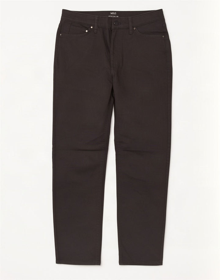 Vaqueros rectos para mujer Marks & Spencer W30 L29 Algodón gris