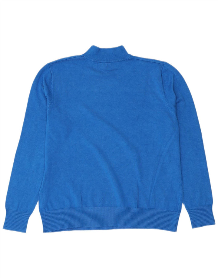 CASAMIA Suéter tipo jersey con cuello alto para mujer UK 46 Viscosa azul grande
