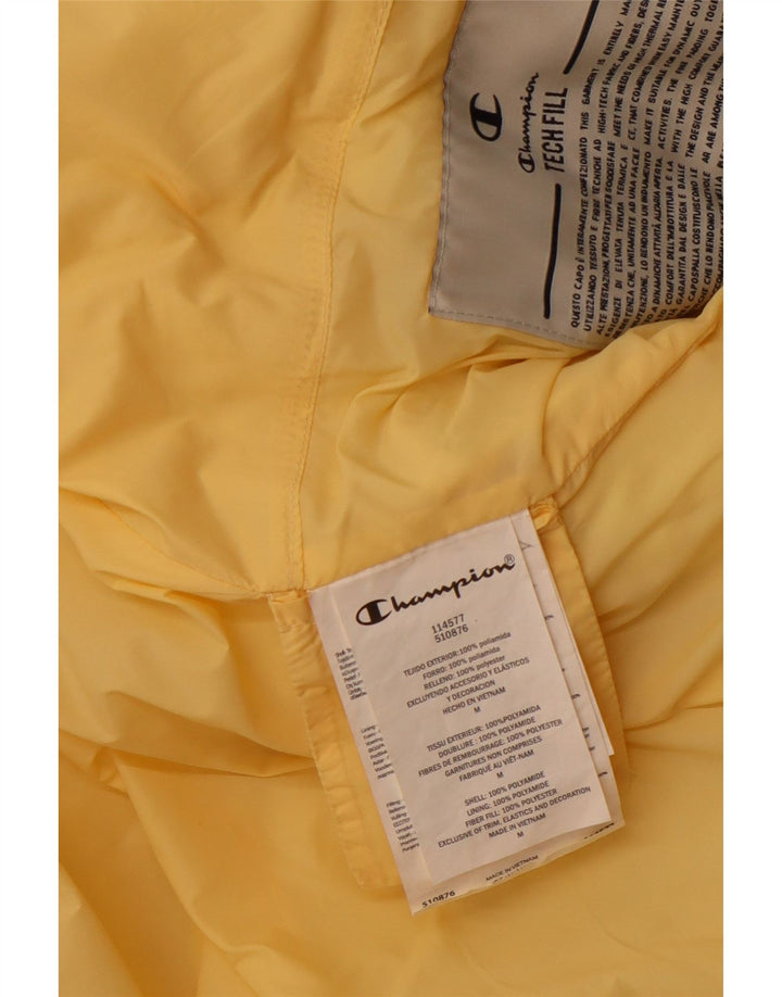 CHAMPION Chaqueta acolchada con capucha para mujer UK 40 Poliamida amarilla mediana