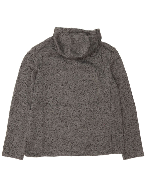 Mountain Warehouse Suéter con capucha y cremallera para hombre XL Poliéster moteado gris