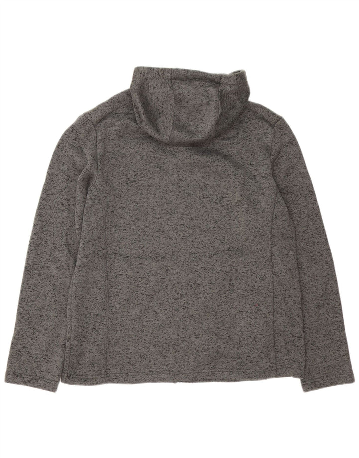Mountain Warehouse Suéter con capucha y cremallera para hombre XL Poliéster moteado gris