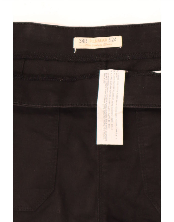 Pull & Bear Pantalones cortos para mujer EU 34 2XS W24 Algodón negro