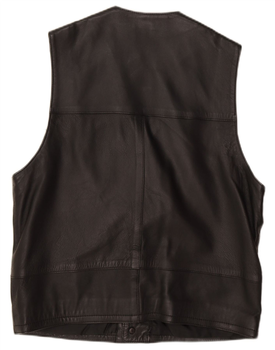 Gurtex Chaleco de cuero para hombre IT 48 Cuero negro mediano