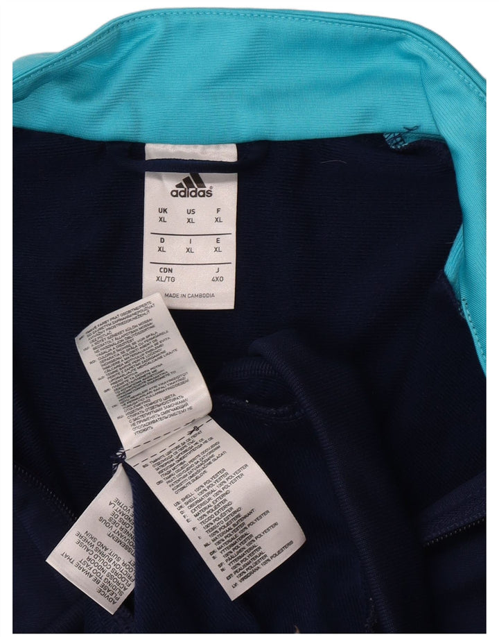 Adidas Hombre Chándal Top Jacket XL Azul Marino Colorblock Poliéster