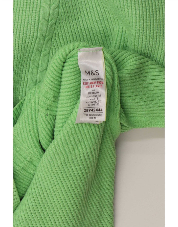 Marks & Spencer Jersey de cuello redondo para mujer UK 44 Viscosa verde medio