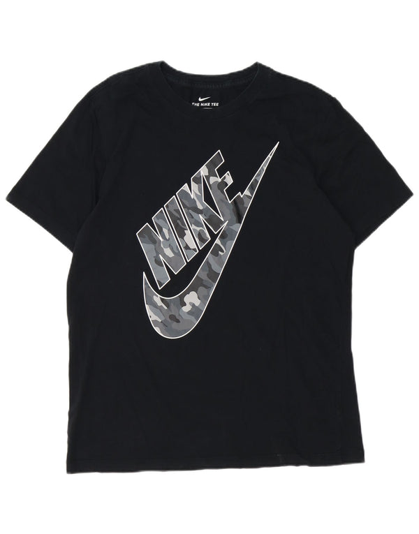 Nike Camiseta gráfica para hombre, parte superior mediana negra