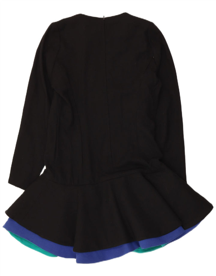 Vestido vintage de cintura caída para mujer IT 44 Medio Negro