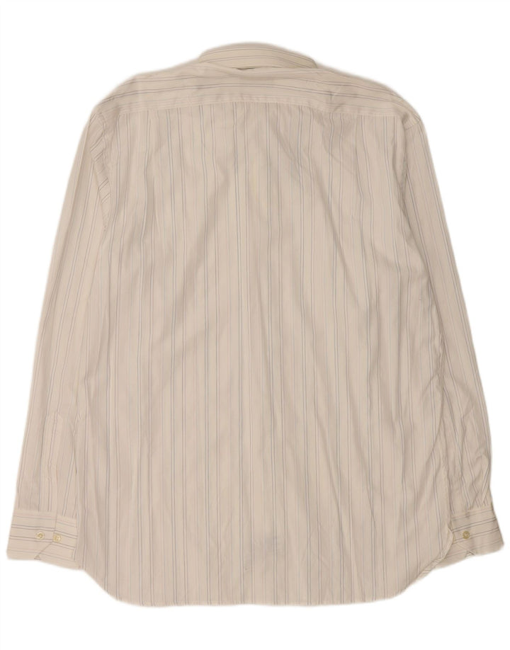 MASSIMO DUTTI Camisa Hombre Talla 43 Grande Algodón Rayas Blancas