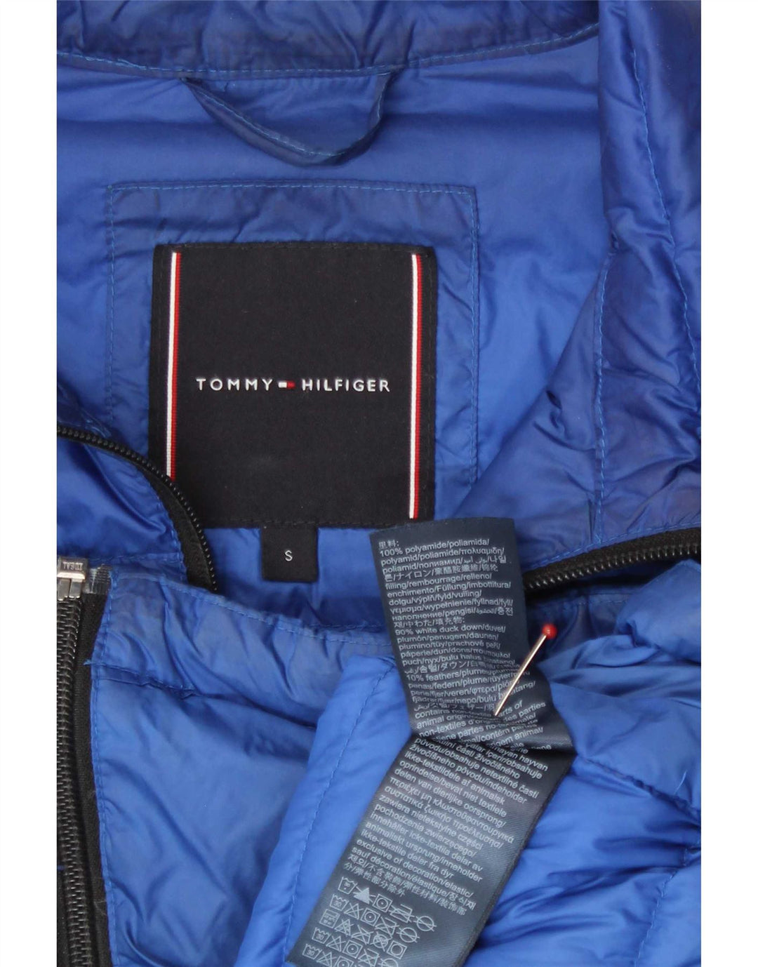 Tommy Hilfiger Chaqueta acolchada para hombre UK 36 Small Azul Poliamida
