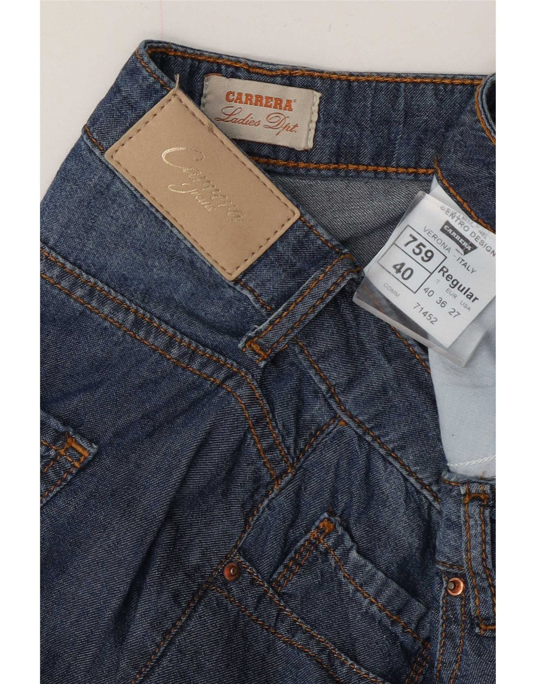 Shorts Vaqueros Mujer Carrera W27 Small Azul Algodón