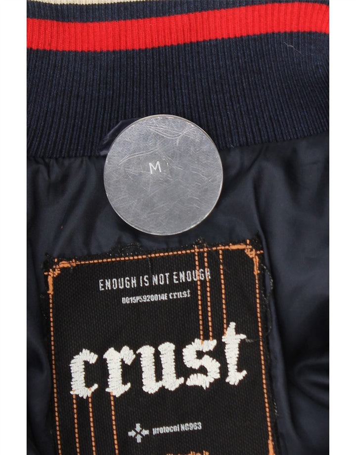 Crust Chaqueta Bomber Acolchada Para Hombre UK 38 Medium Azul Marino Colorblock