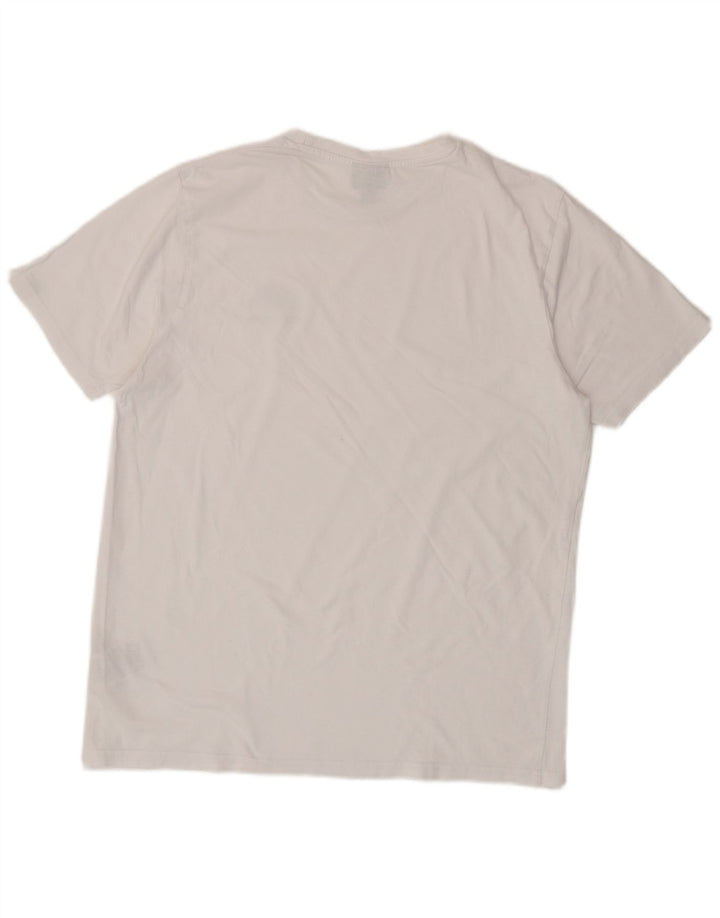 Ellesse - Camiseta para hombre, talla grande, algodón blanco