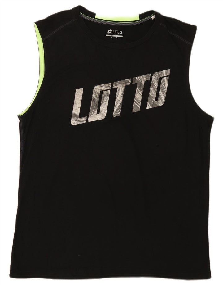 Lotto Life's Graphic Chaleco Superior Negro Mediano para Hombre