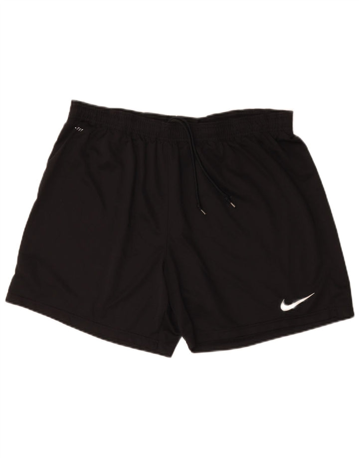Pantalones cortos deportivos Nike Dri Fit para mujer XL Poliéster negro