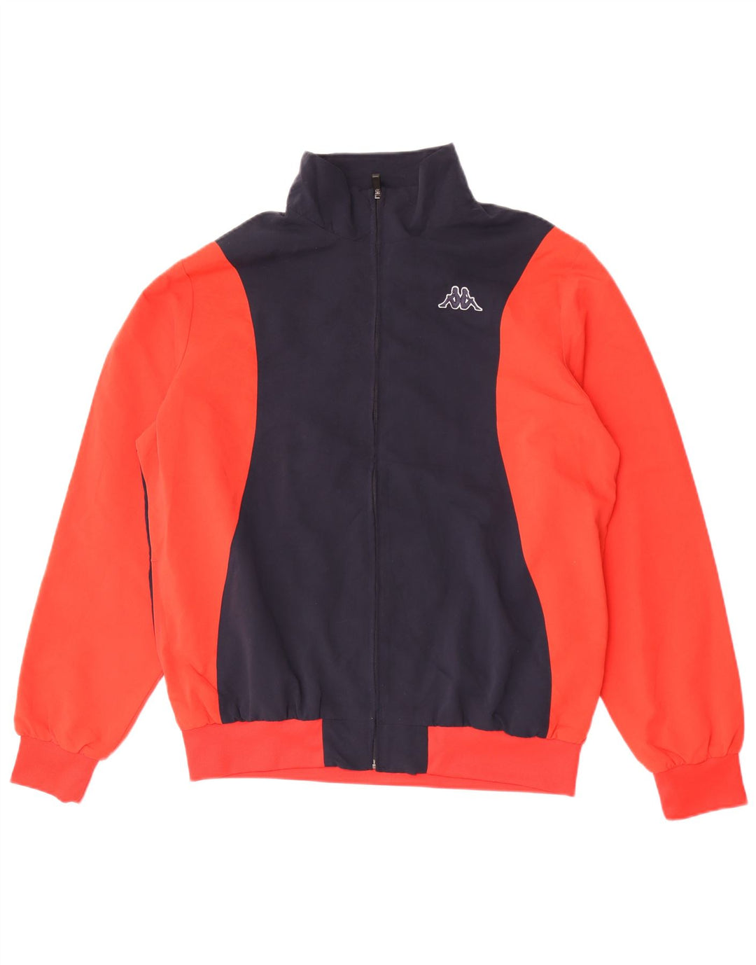 Kappa Hombre Chándal Top Chaqueta Grande Azul Marino Colorblock Poliéster