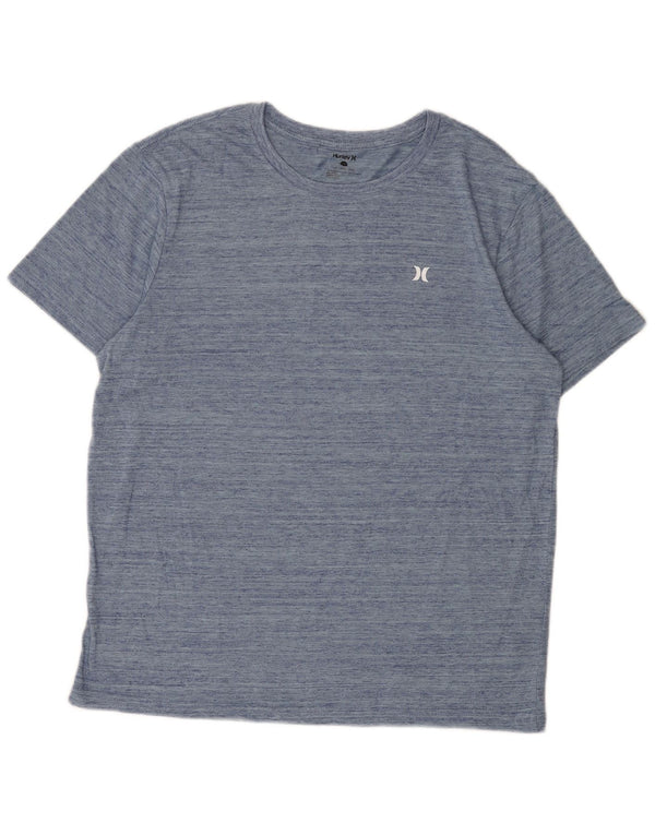 Hurley - Camiseta para hombre, talla grande, poliéster moteado en azul