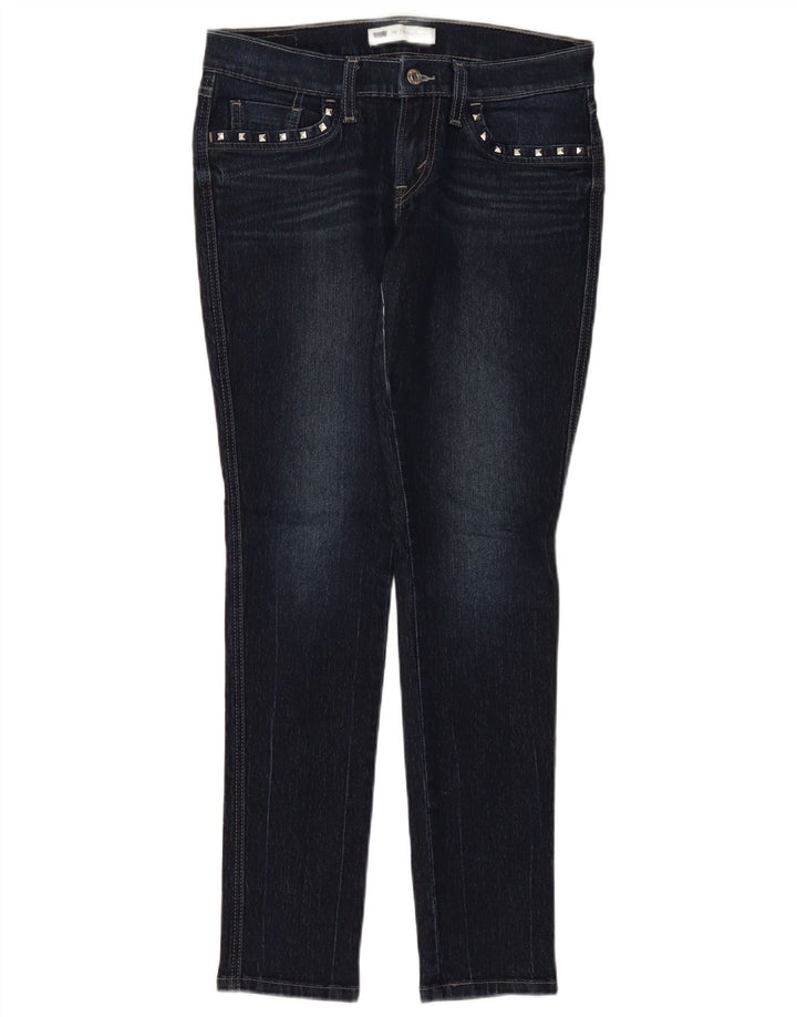 LEVI'S Jeans ajustados súper bajos para mujer US 5 Small W27 L32 Azul marino Algodón