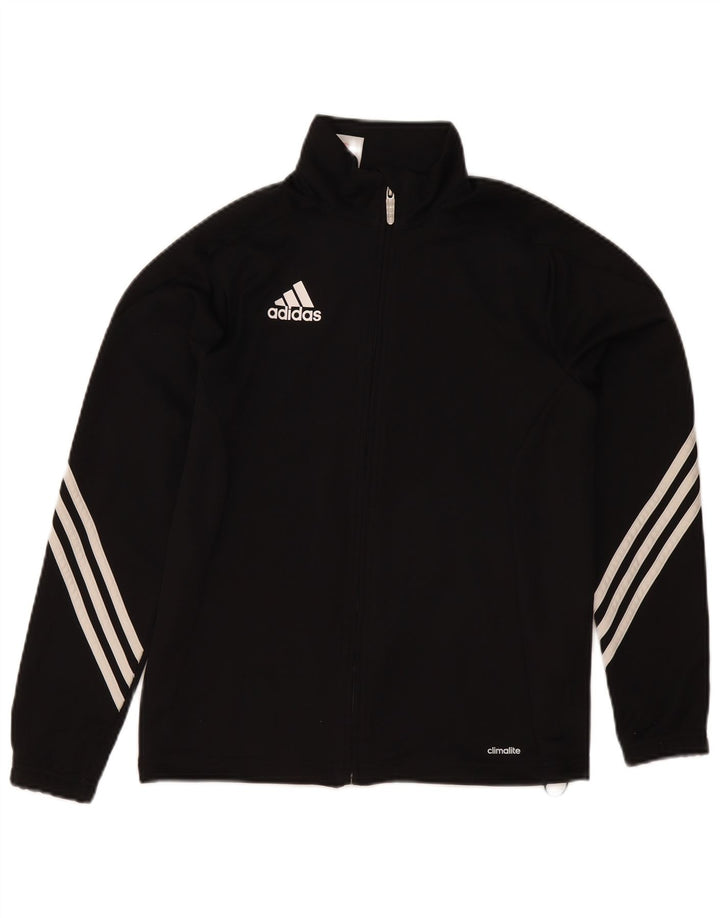 Adidas Chicos Climalite Chándal Top Chaqueta 13-14 Años Negro Poliéster