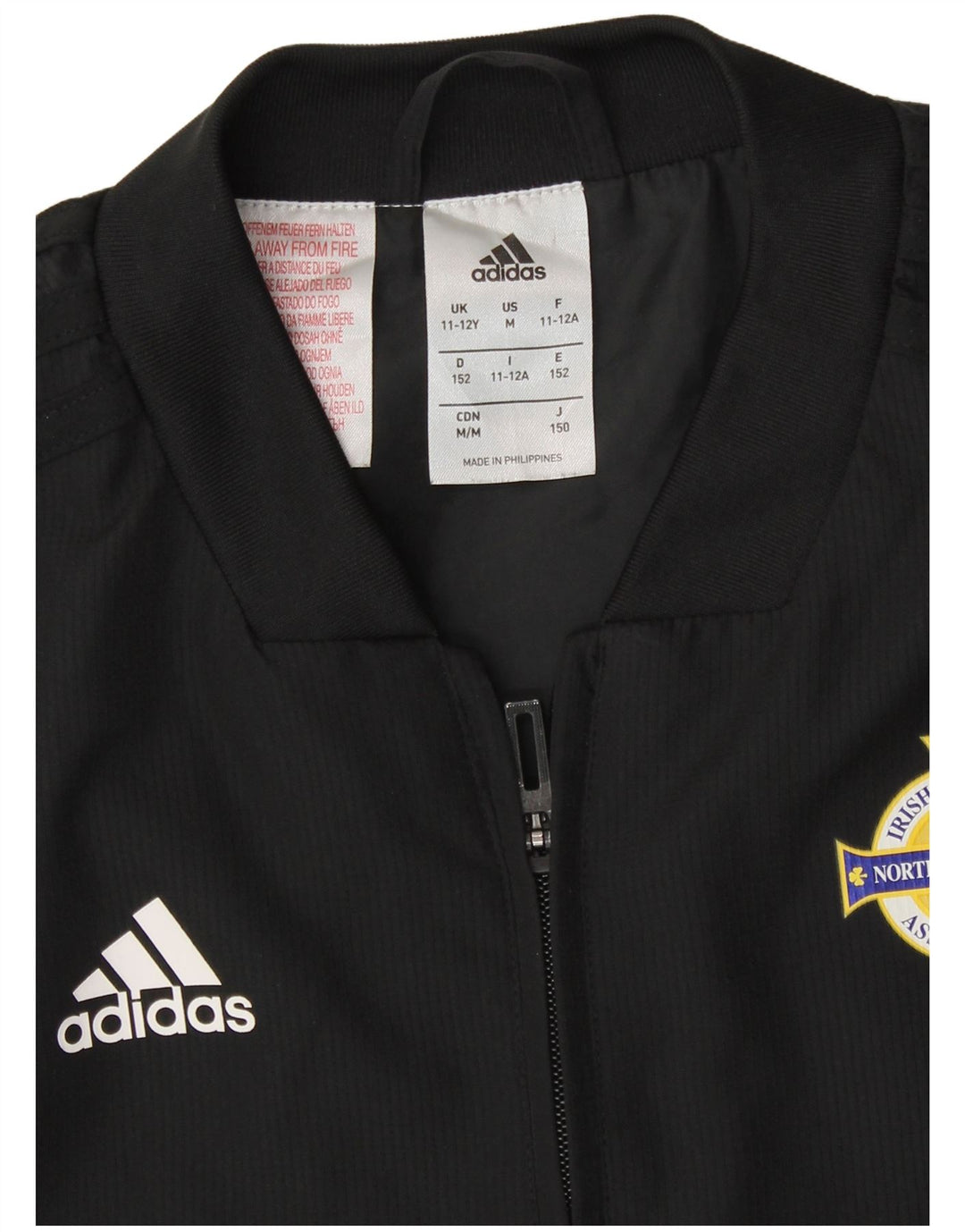 Adidas Chaqueta de chándal para niño 11-12 años Negro Poliéster